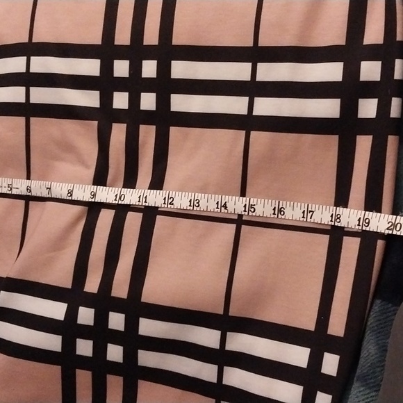 Vintage Print Pencil Dresses NWOT Long Sleeve V Neck Knee Length Large No Belt - Picture 8 of 8